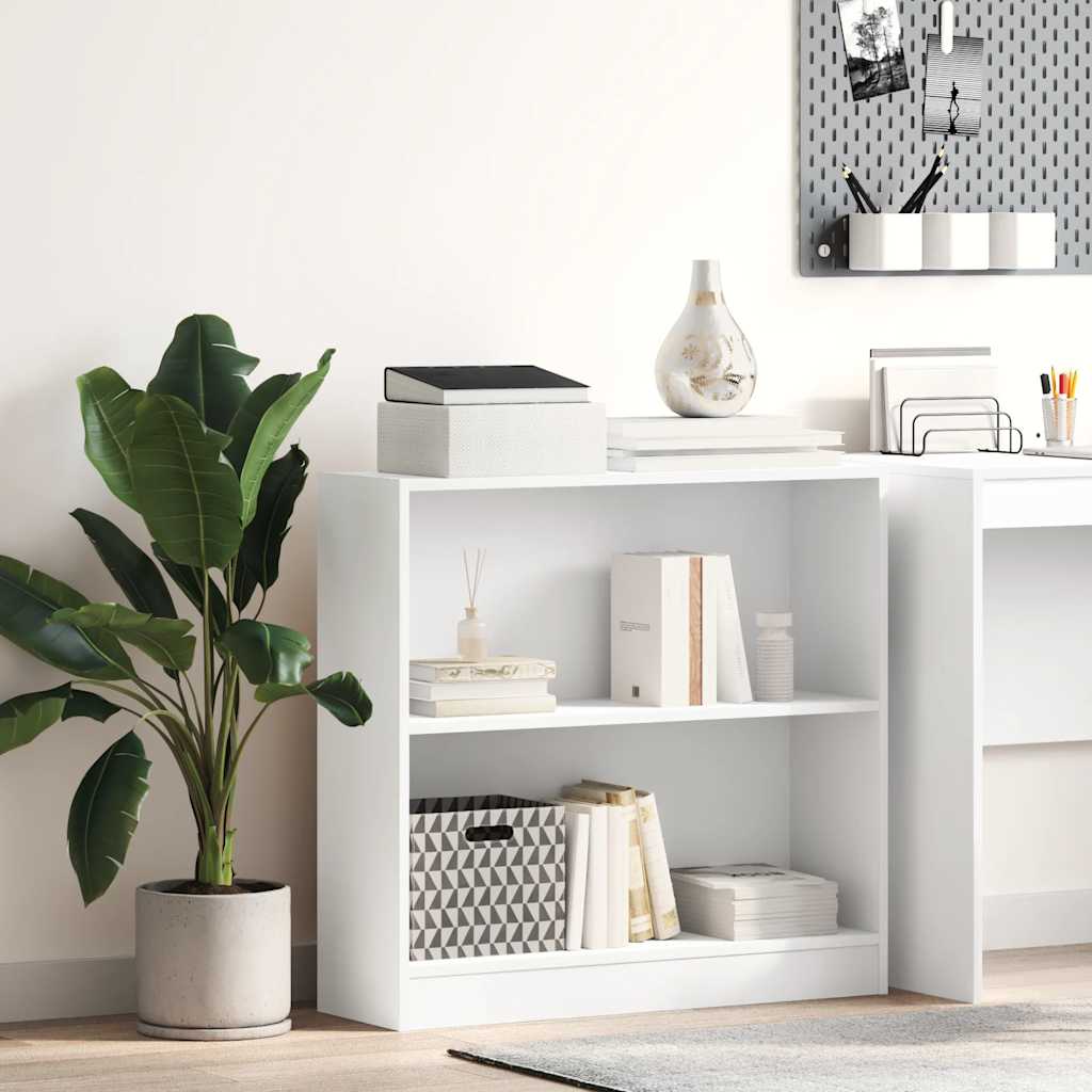vidaXL Βιβλιοθήκη Λευκή 80x24x75 εκ. από Τεχνητό Ξύλο