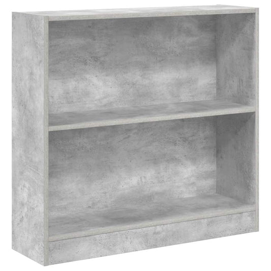 vidaXL Βιβλιοθήκη Γκρι του Σκυροδέματος 80 x 24 x 75 εκ. Μοριοσανίδα