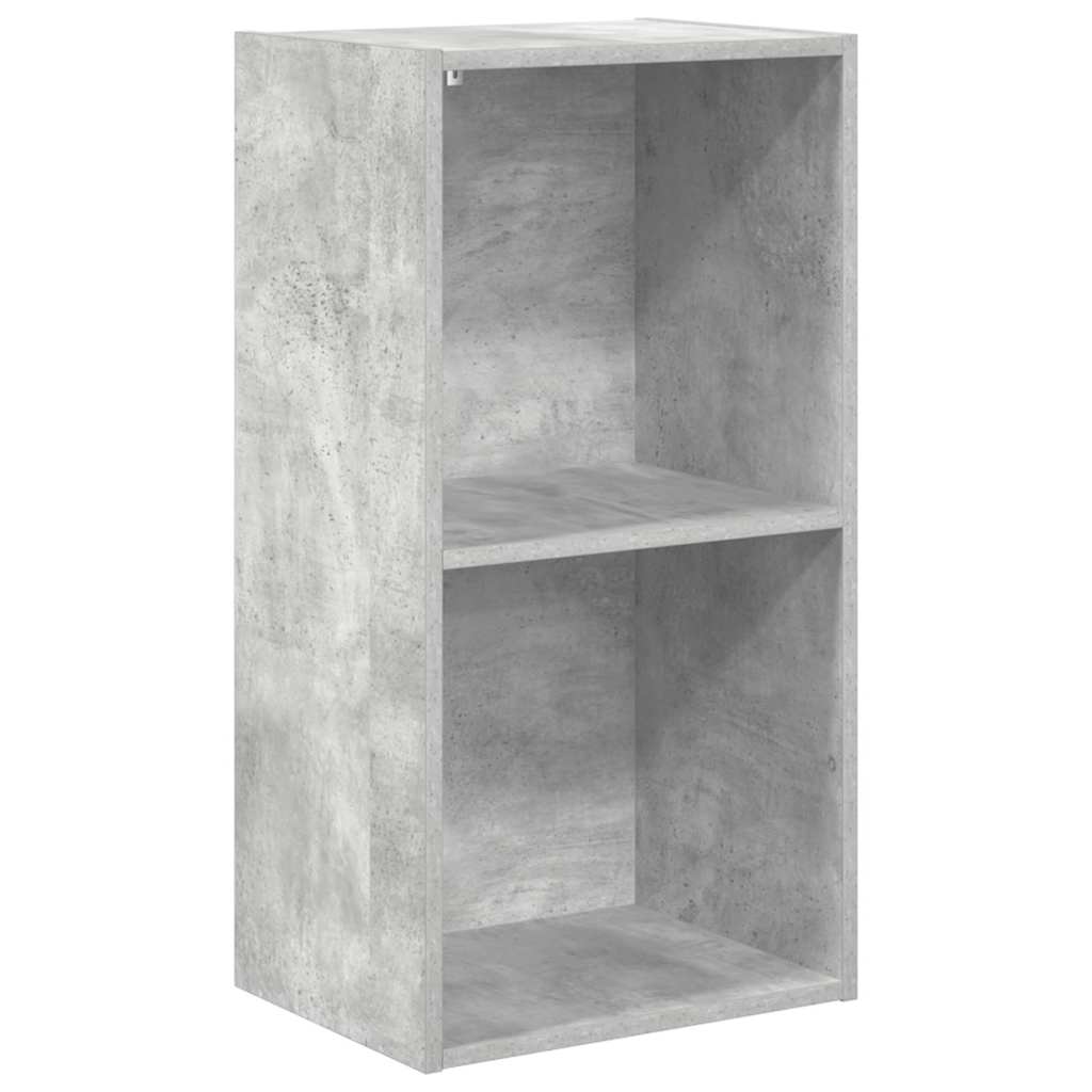 vidaXL Βιβλιοθήκη με 2 Ράφια Γκρι Σκυροδεμ. 40x30x76,5 εκ. Μοριοσανίδα