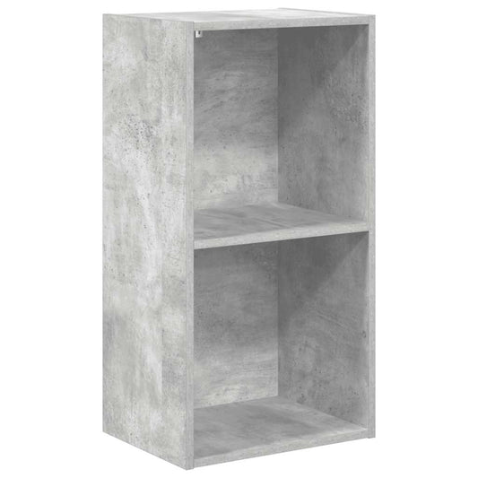 vidaXL Βιβλιοθήκη με 2 Ράφια Γκρι Σκυροδεμ. 40x30x76,5 εκ. Μοριοσανίδα