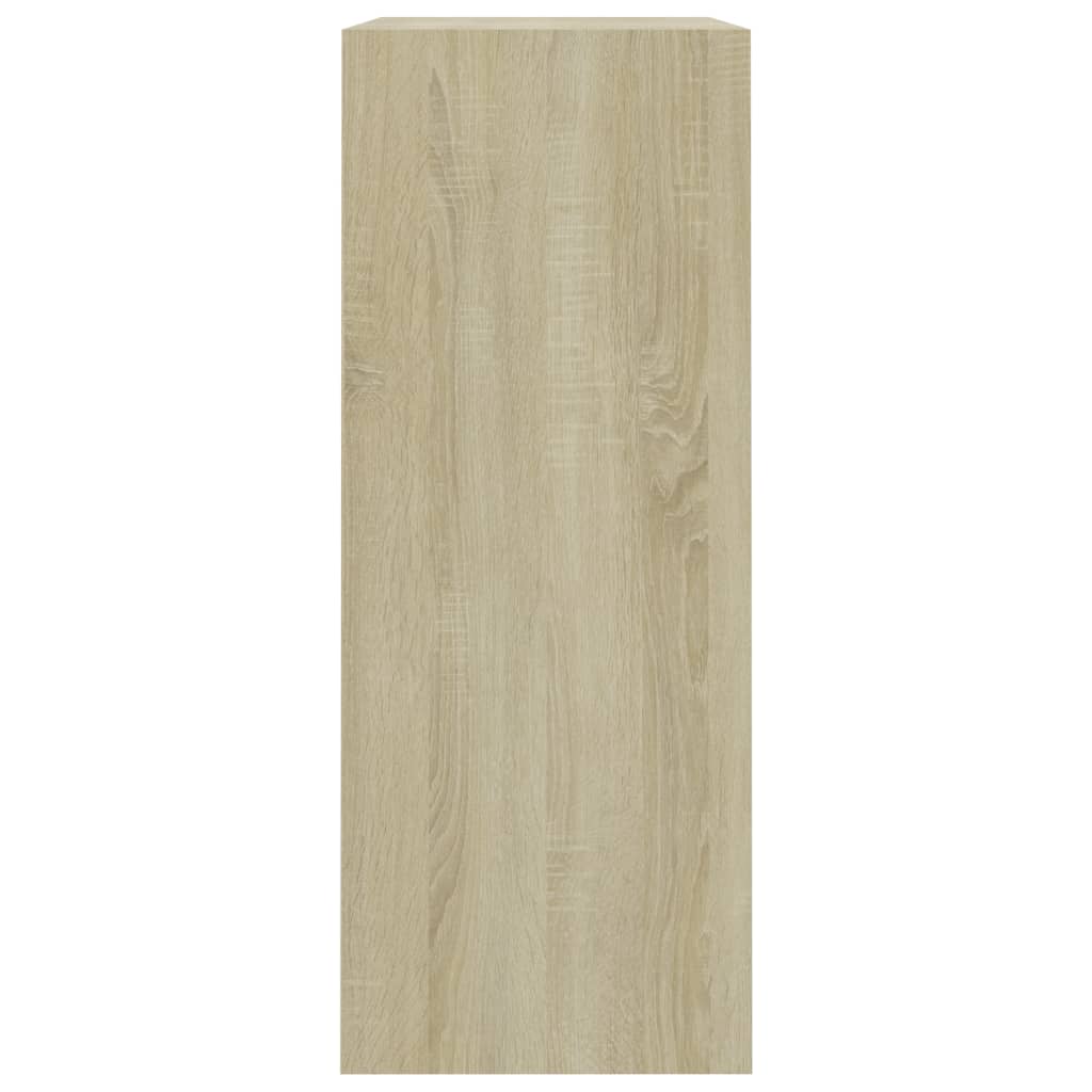 vidaXL Βιβλιοθήκη με 2 Ράφια Sonoma Δρυς 80x30x76,5 εκ. Επεξ. Ξύλο