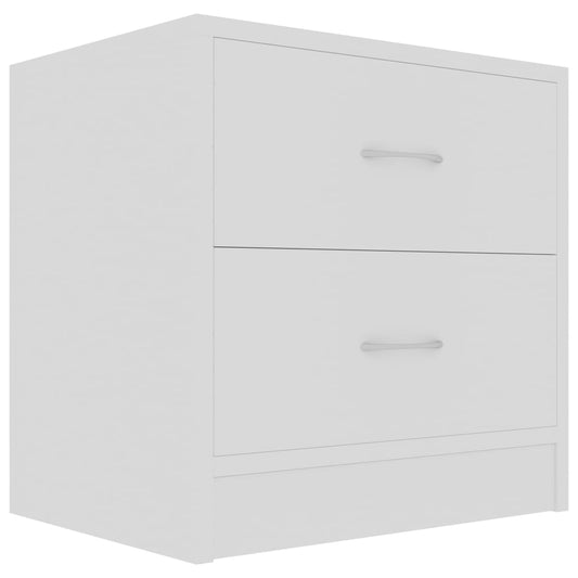 vidaXL Κομοδίνο Λευκό 40 x 30 x 40 εκ. από Επεξ. Ξύλο