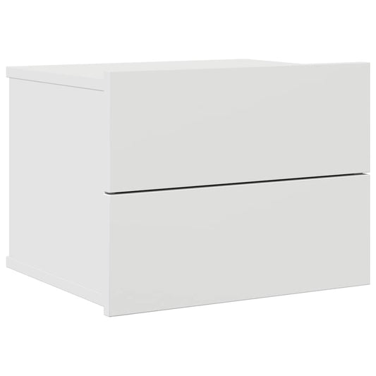 vidaXL Κομοδίνο Λευκό 40 x 30 x 30 εκ. από Επεξ. Ξύλο
