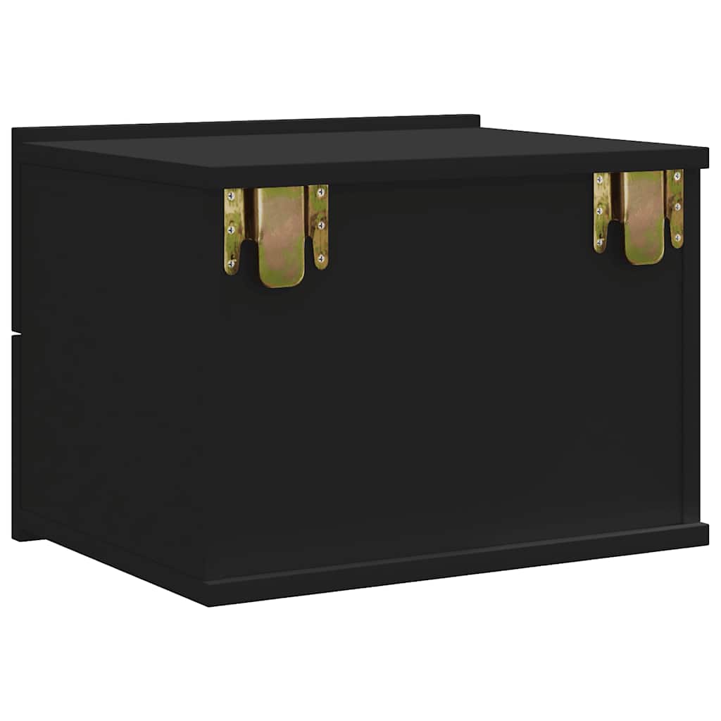 vidaXL Κομοδίνο Μαύρο 40 x 30 x 30 εκ. από Επεξ. Ξύλο