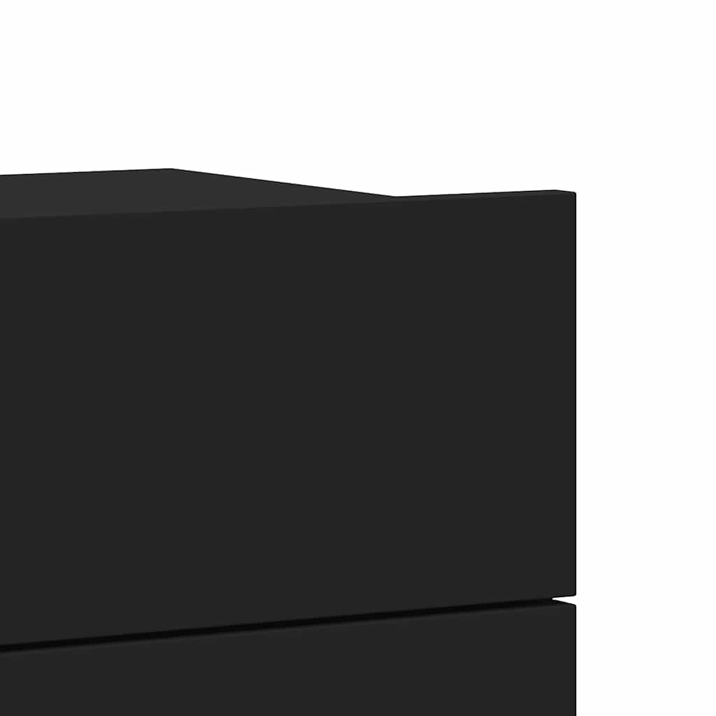 vidaXL Κομοδίνο Μαύρο 40 x 30 x 30 εκ. από Επεξ. Ξύλο
