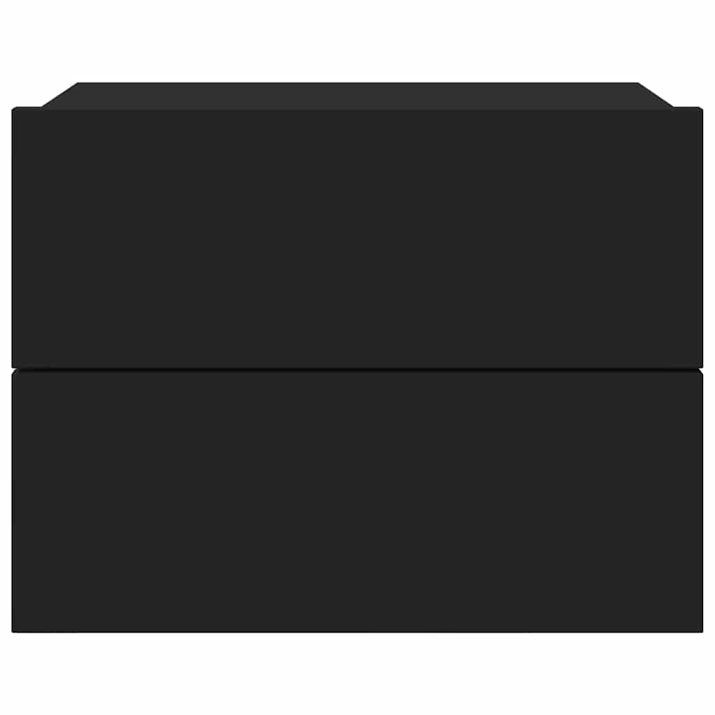 vidaXL Κομοδίνα 2 τεμ. Μαύρα 40 x 30 x 30 εκ. από Επεξ. Ξύλο