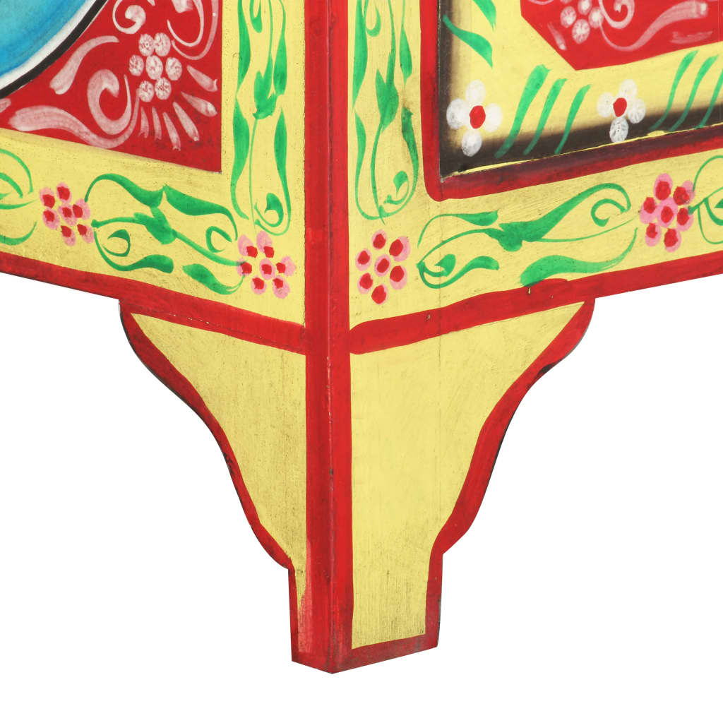 vidaXL Κομοδίνο με Χειροπ. Λεπτομέρειες 40x30x50 εκ. Μασίφ Ξύλο Μάνγκο