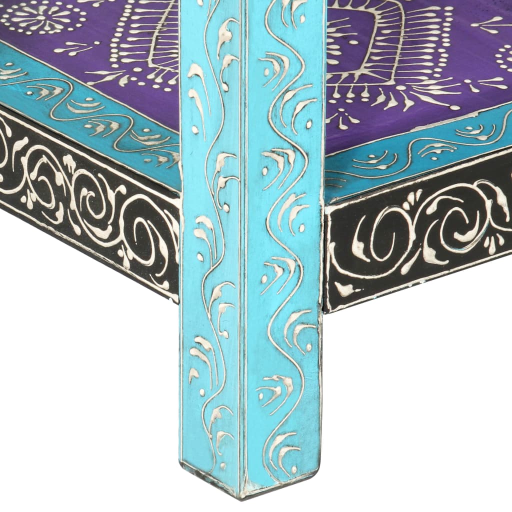 vidaXL Κονσόλα με Χειροπ. Λεπτομέρειες 80x35x75 εκ. Μασίφ Ξύλο Μάνγκο