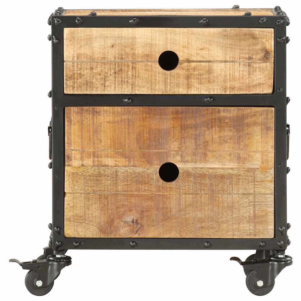 vidaXL Κομοδίνο 40 x 30 x 50 εκ. από Ακατέργαστο Ξύλο Μάνγκο