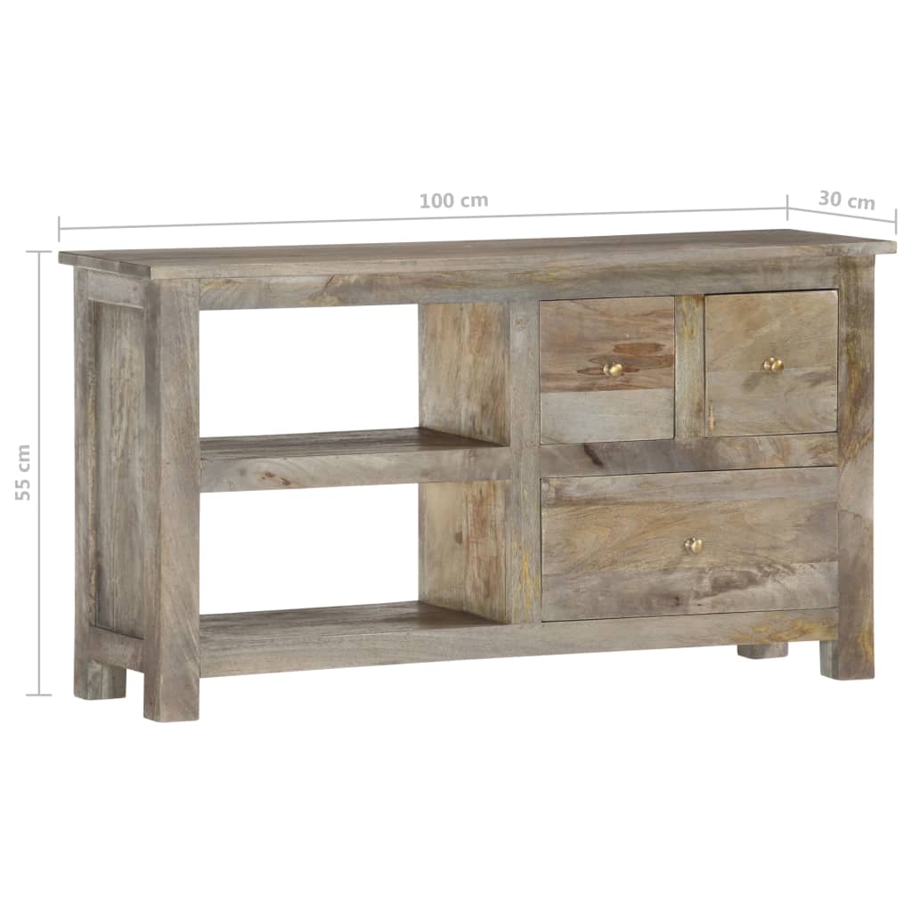 vidaXL Έπιπλο Τηλεόρασης 100x30x55 εκ. από Μασίφ Ξύλο Μάνγκο