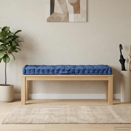 vidaXL Μαξιλάρα Δαπέδου / Παλέτας Γαλάζια 120 x 40 x 7 εκ. Βαμβακερή