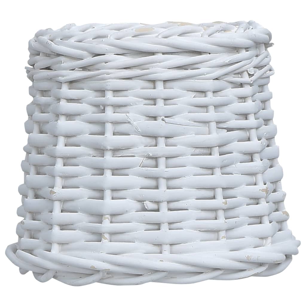 vidaXL Καπέλο Φωτιστικού Λευκό 25 x 17 εκ. από Wicker