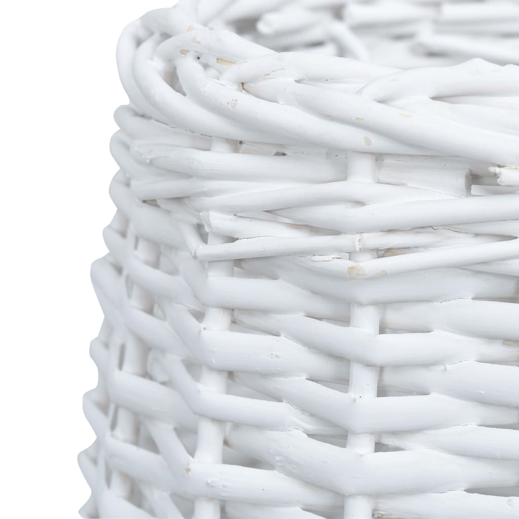 vidaXL Καπέλο Φωτιστικού Λευκό 25 x 17 εκ. από Wicker