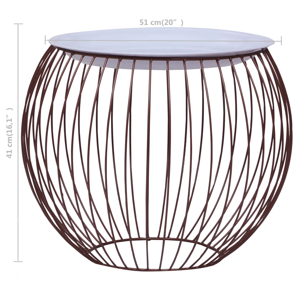vidaXL Τραπεζάκι Σαλονιού Χρυσό Ø 51 εκ.