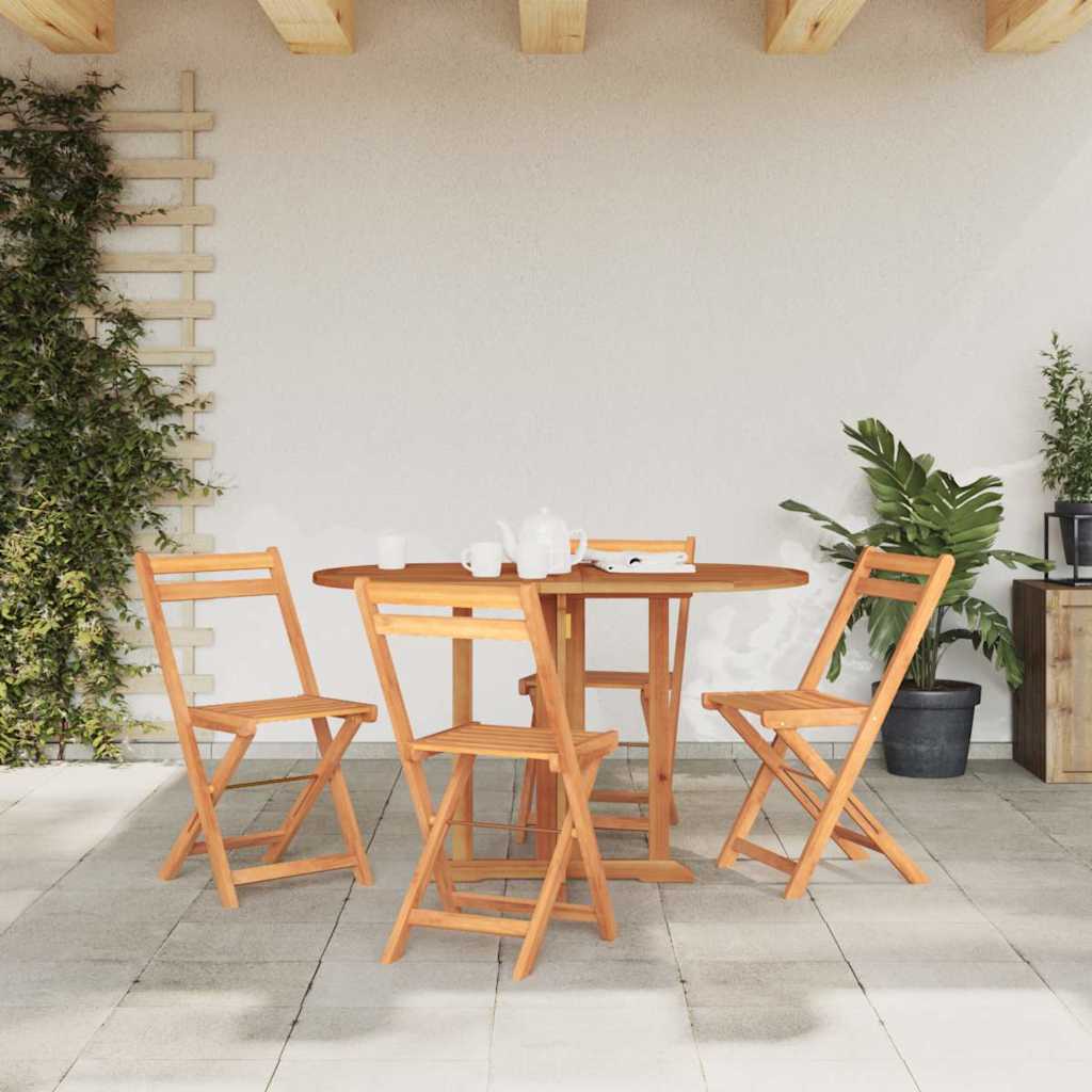 vidaXL Τραπέζι Κήπου Butterfly Πτυσσόμενο 120x70x75 εκ Μασίφ Ξύλο Teak