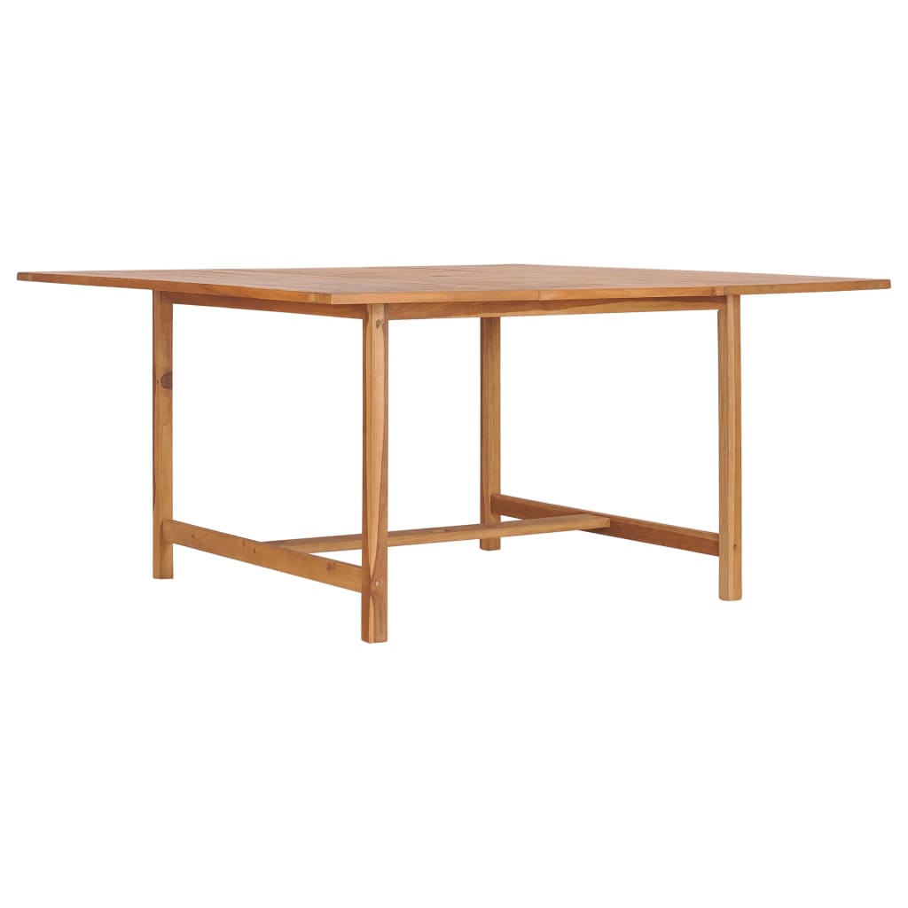 vidaXL Τραπέζι Κήπου 150 x 150 x 76 εκ. από Μασίφ Ξύλο Teak