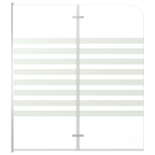 vidaXL Καμπίνα Μπανιέρας 120 x 140 εκ. από Ψημένο Γυαλί Ριγέ