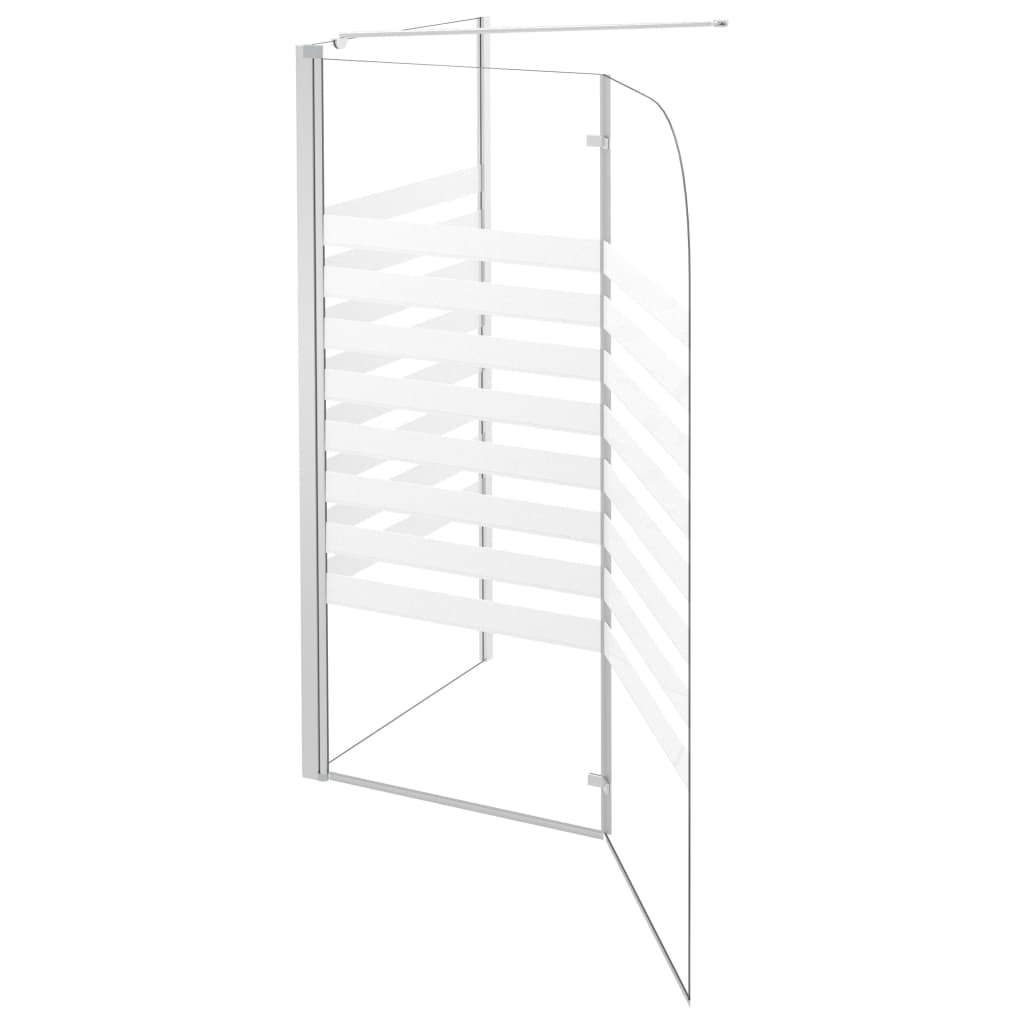 vidaXL Καμπίνα Μπανιέρας 120x68x130 εκ. Ψημένο Γυαλί Ριγέ