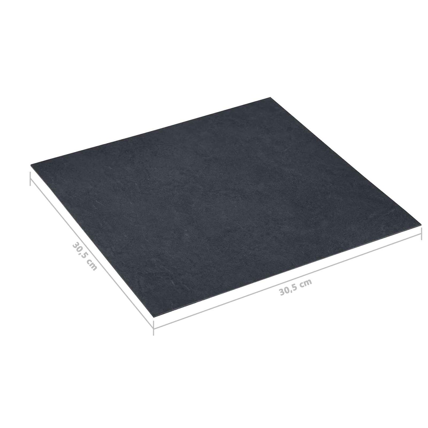 vidaXL Πλάκες Δαπέδου 55 pcs Μαύρο 5,11 m² PVC