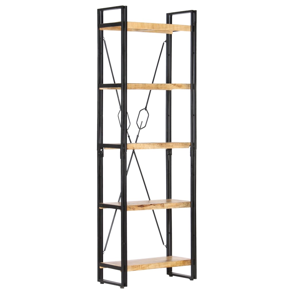 vidaXL Βιβλιοθήκη με 5 Επίπεδα 60 x 30 x 180 εκ. Μασίφ Ξύλο Μάνγκο