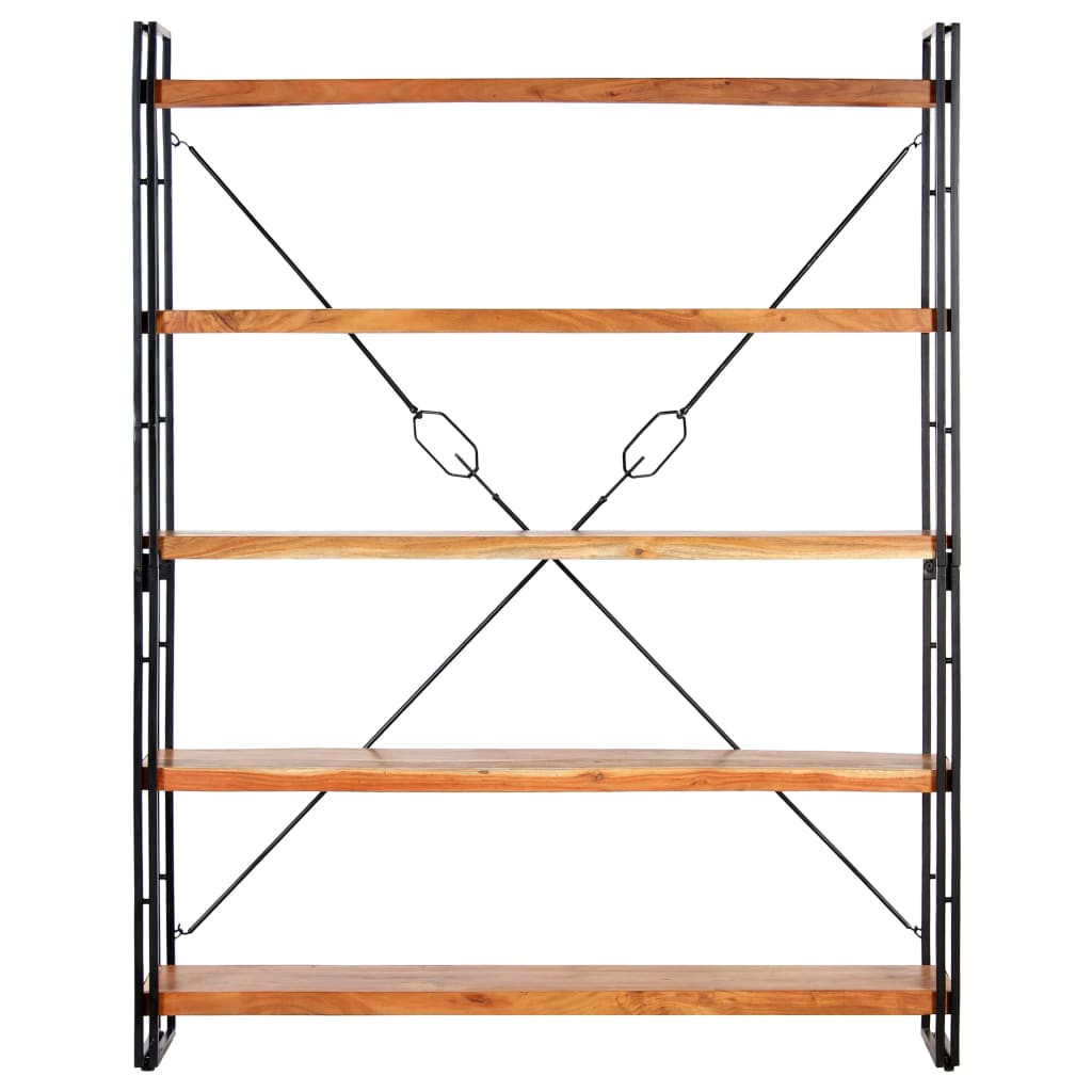 vidaXL Βιβλιοθήκη με 5 Επίπεδα 140 x 30 x 180 εκ. Μασίφ Ξύλο Ακακίας