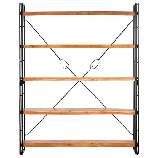 vidaXL Βιβλιοθήκη με 5 Επίπεδα 140 x 30 x 180 εκ. Μασίφ Ξύλο Ακακίας