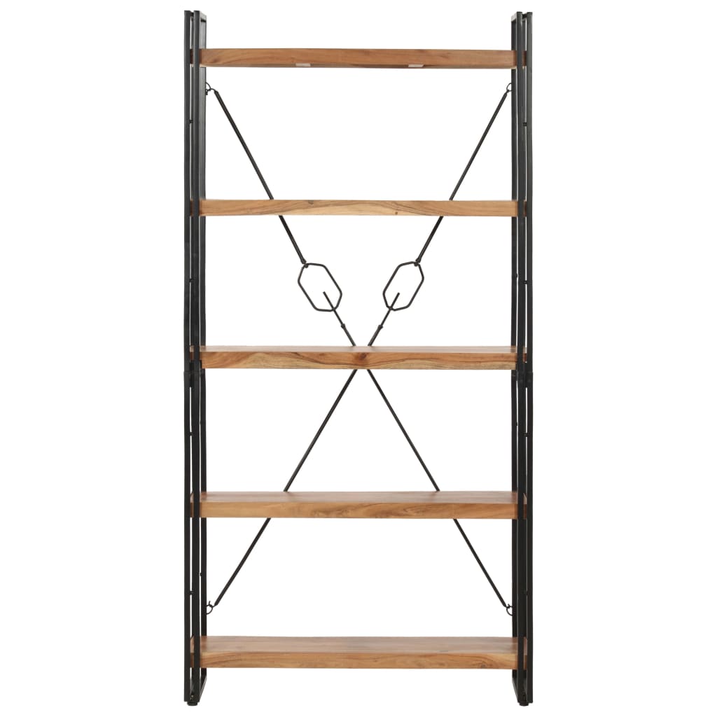 vidaXL Βιβλιοθήκη με 5 Επίπεδα 90 x 30 x 180 εκ. Μασίφ Ξύλο Ακακίας