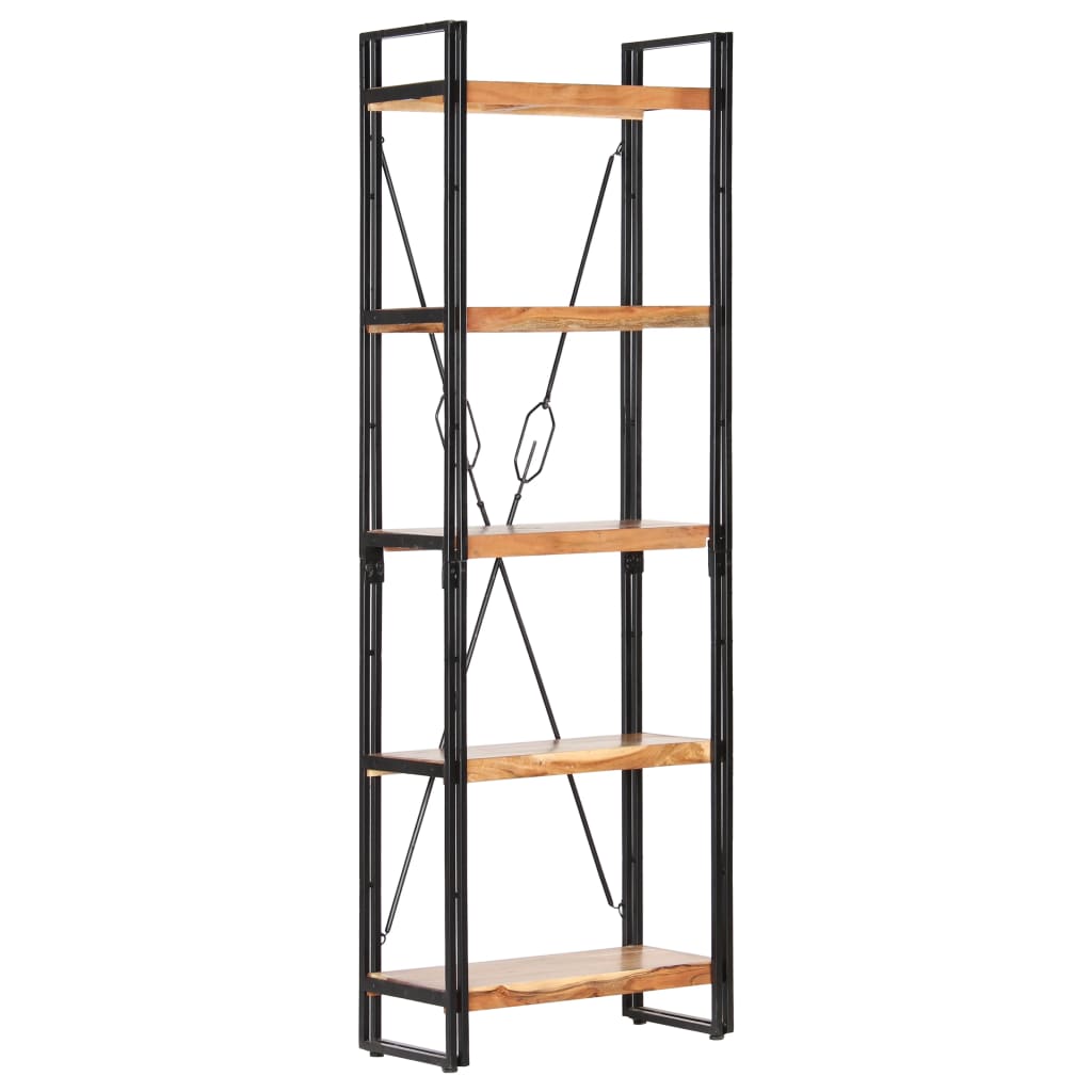 vidaXL Βιβλιοθήκη με 5 Επίπεδα 60 x 30 x 180 εκ. Μασίφ Ξύλο Ακακίας