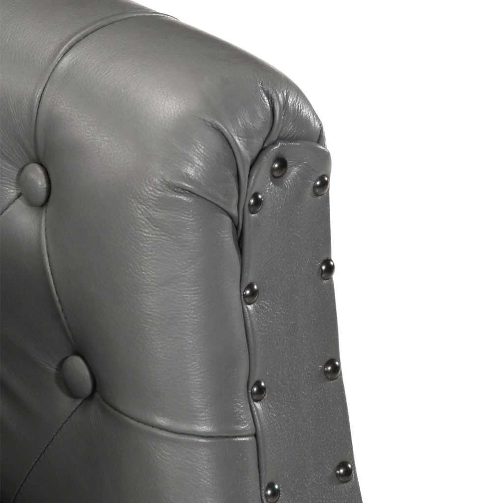 vidaXL Πολυθρόνα Γκρι από Γνήσιο Δέρμα