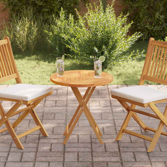 vidaXL Επιφάνεια Τραπεζιού Στρογγυλή 2,5 εκ. 60 εκ. Μασίφ Ξύλο Teak