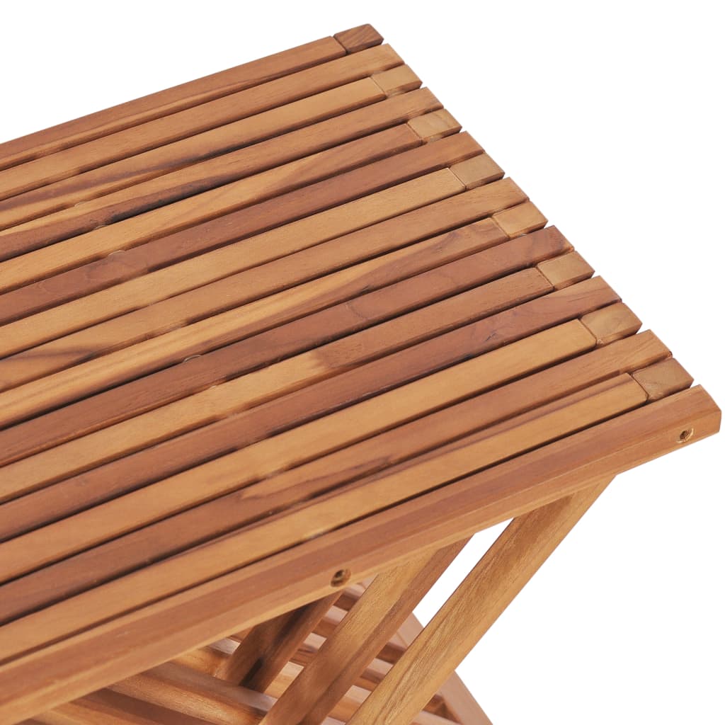 vidaXL Σκαμπό Πτυσσόμενο 40 x 32 x 45 εκ. από Μασίφ Ξύλο Teak