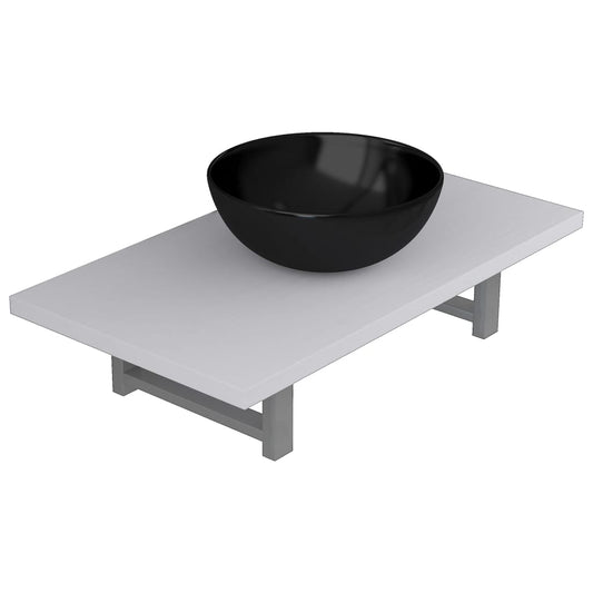 vidaXL Σετ Επίπλων Μπάνιου 2 Τεμαχίων Λευκό Κεραμικό