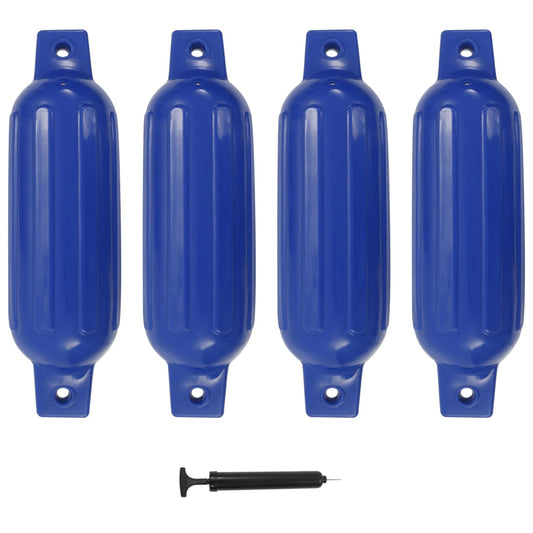 vidaXL Προφυλακτήρες Σκάφους 4 τεμ. Μπλε 41 x 11,5 εκ. από PVC
