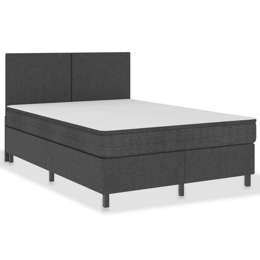 vidaXL Πλαίσιο Κρεβατιού Boxspring Γκρι 140 x 200 εκ. Υφασμάτινο