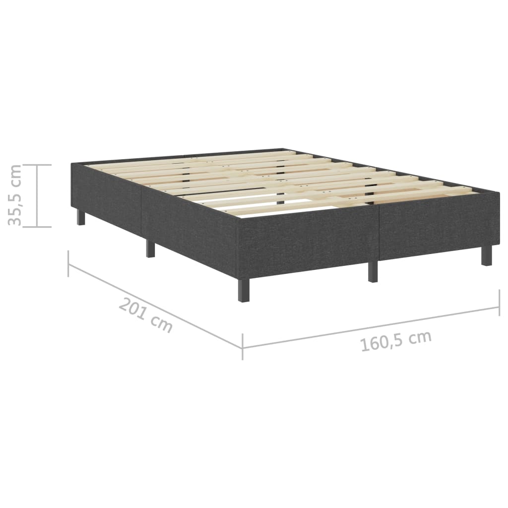 vidaXL Πλαίσιο Κρεβατιού Boxspring Γκρι 160 x 200 εκ. Υφασμάτινο