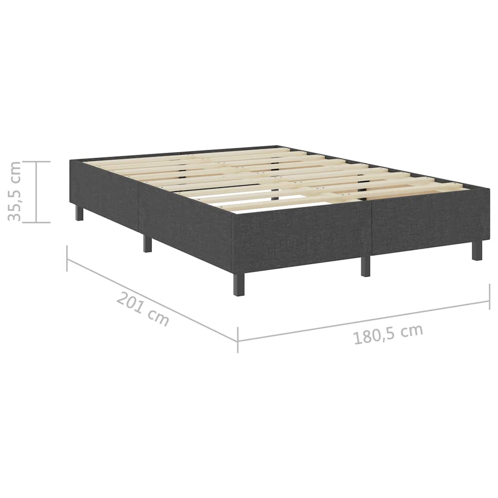 vidaXL Πλαίσιο Κρεβατιού Boxspring Γκρι 180 x 200 εκ. Υφασμάτινο