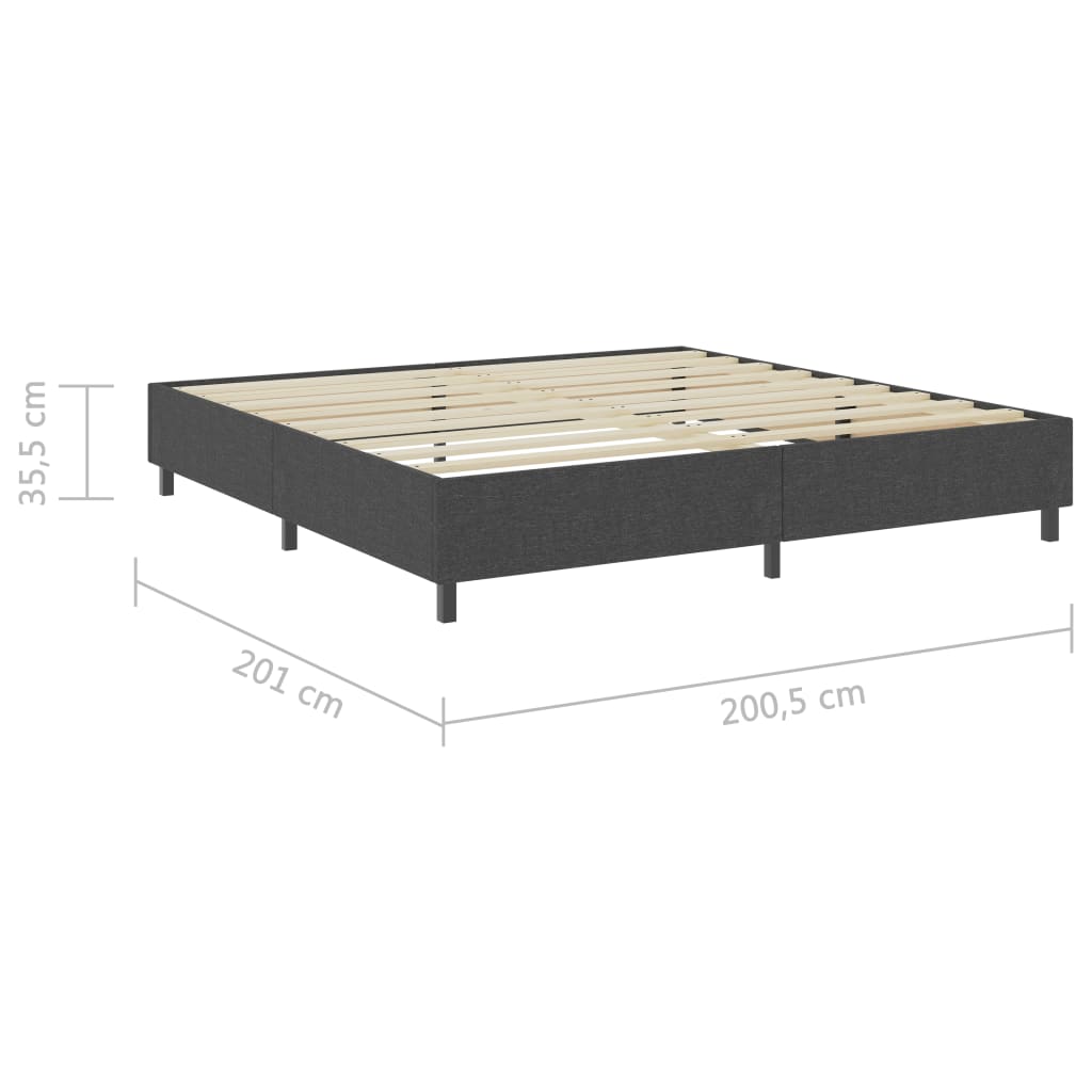 vidaXL Πλαίσιο Κρεβατιού Boxspring Γκρι 200 x 200 εκ. Υφασμάτινο