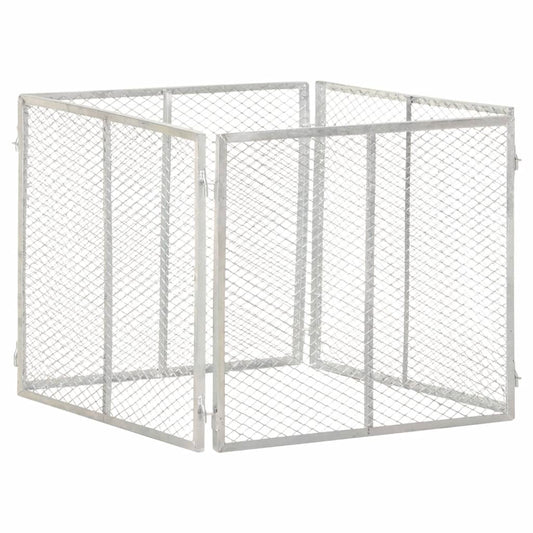 vidaXL Κομποστοποιητής Κήπου 85 x 85 x 70 εκ. Γαλβανισμένος Σίδηρος