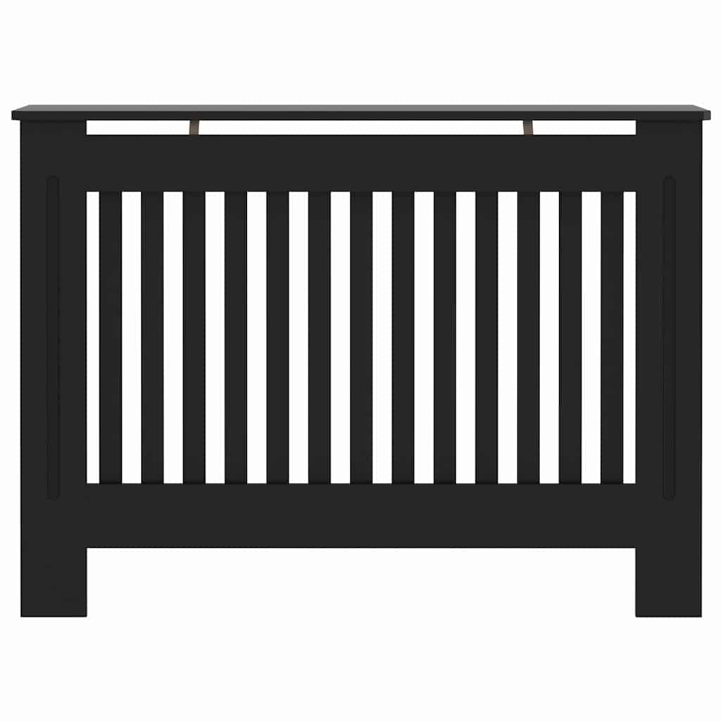 vidaXL Κάλυμμα Καλοριφέρ Μαύρο 112 x 19 x 81,5 εκ. από Επεξεργασμένο Ξύλο