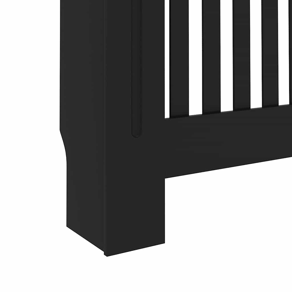 vidaXL Κάλυμμα Καλοριφέρ Μαύρο 112 x 19 x 81,5 εκ. από Επεξεργασμένο Ξύλο