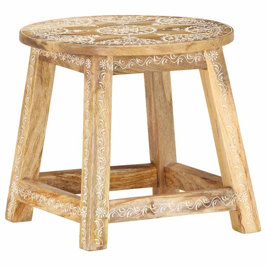 vidaXL Σκαμπό Ζωγραφισμένο στο Χέρι 38 x 38 x 35 εκ. Μασίφ Ξύλο Μάνγκο