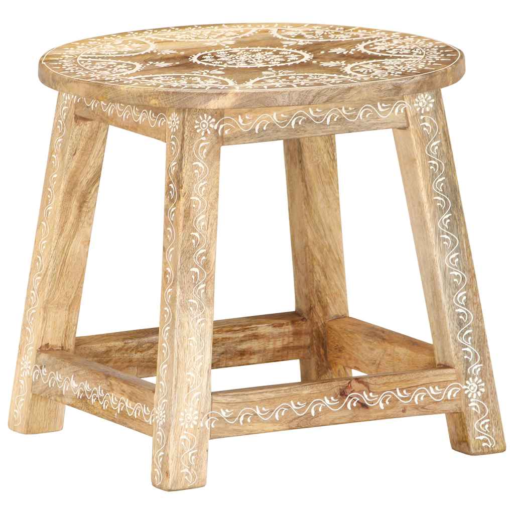 vidaXL Σκαμπό Ζωγραφισμένο στο Χέρι 38 x 38 x 35 εκ. Μασίφ Ξύλο Μάνγκο