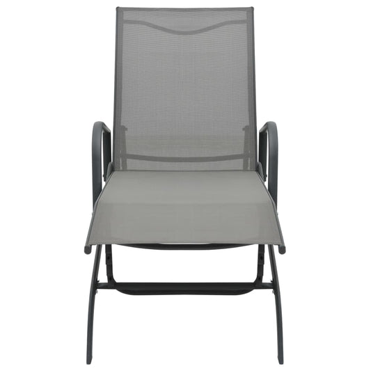 vidaXL Ξαπλώστρα από Ατσάλι / Textilene