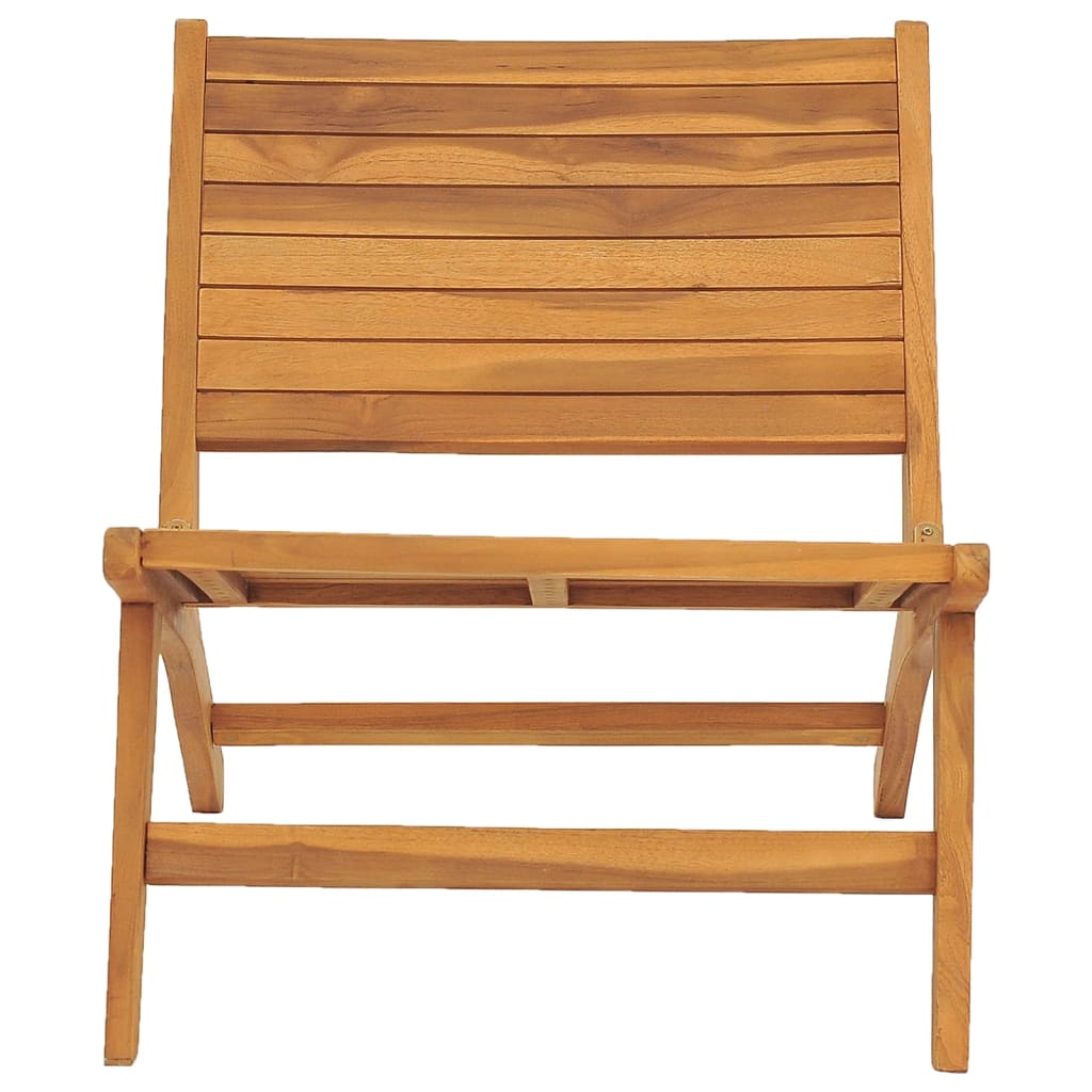 vidaXL Καρέκλα Κήπου με Υποπόδιο από Μασίφ Ξύλο Teak
