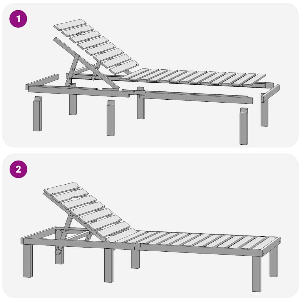 vidaXL Ξαπλώστρα από Εμποτισμένο Ξύλο Πεύκου