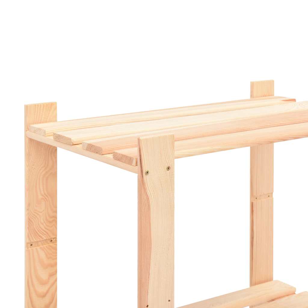 vidaXL Ραφιέρες 5 Επιπέδων 3 τεμ 250 κ 80x38x170 εκ Μασίφ Ξύλο Πεύκου