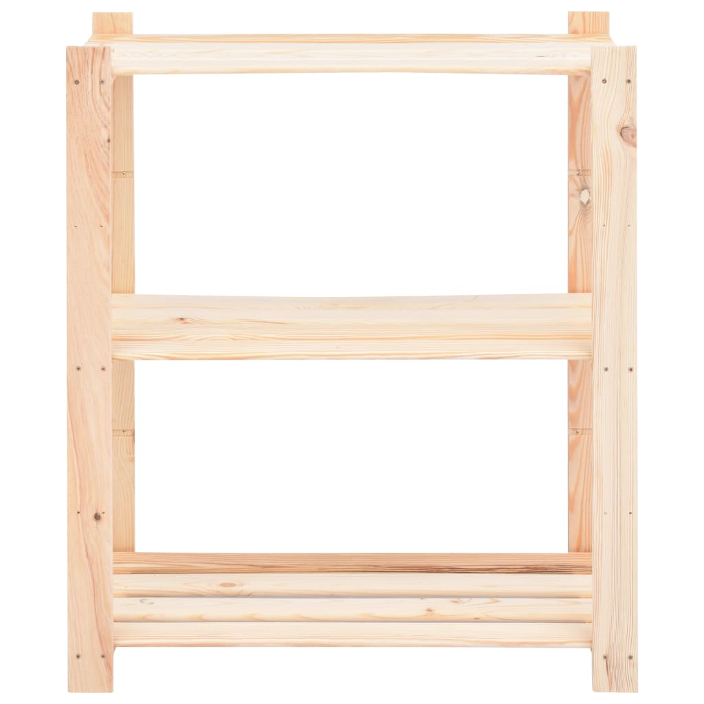 vidaXL Ραφιέρες 3 Επιπέδων 3 τεμ 150 κ. 80x38x90 εκ. Μασίφ Ξύλο Πεύκου
