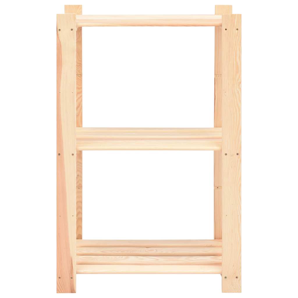 vidaXL Ραφιέρες 3 Επιπέδων 2 τεμ 150 κ. 60x38x90 εκ. Μασίφ Ξύλο Πεύκου