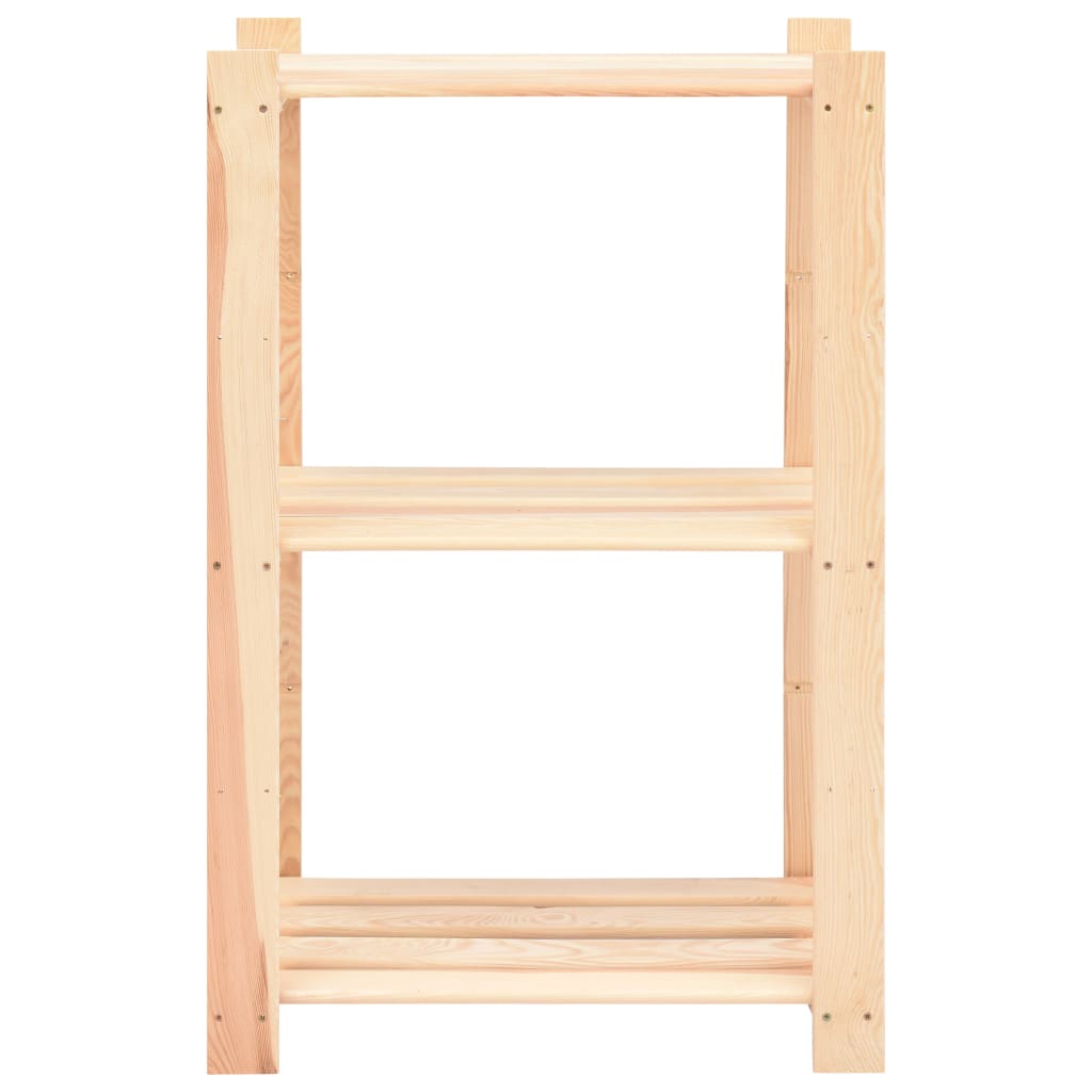 vidaXL Ραφιέρες 3 Επιπέδων 10 τεμ 150 κ. 60x38x90 εκ Μασίφ Ξύλο Πεύκου