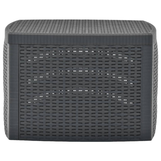 vidaXL Βοηθητικό Τραπέζι Ανθρακί 54 x 54 x 36,5 εκ. Πλαστικό